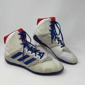 ADIDAS MEN'S MAT WIZARD 4 WRESTLING SHOE SIZE 11 WHITE/ROYAL/RED